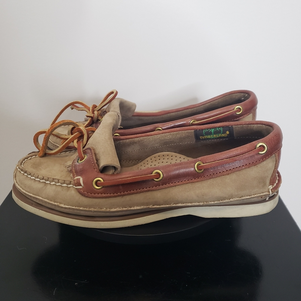 Timberland Boat Shoes Classic Waterproof Leather Handsewn Women's Size 8.5 - Picture 5 of 9